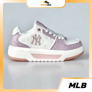 MLB Chunky Liner NY Saffiano Trắng Tím REP 1:1