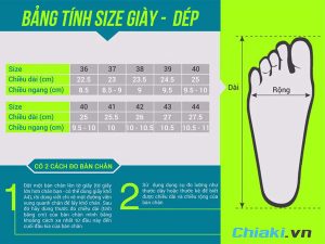 kích thước bảng size